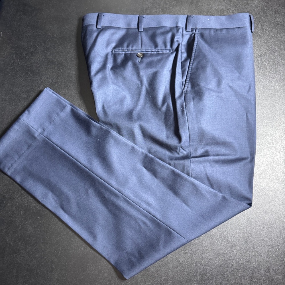 Suitsupply Brescia Navy Blue Wool Dress Pants Vitale Barberis‎ Canonico 42 29x30